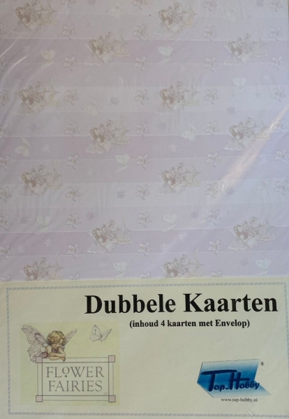 Set Doppelkarten zart mit Elfen (Flower Ferries) bedruckt, inkl. Couverts